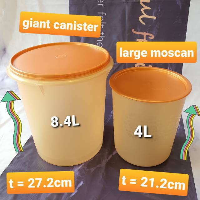 Giant Canister 8.4l Set (isi 2) Ongkir 1kg Toples Lebaran Natal Wadah Penyimpanan Besar