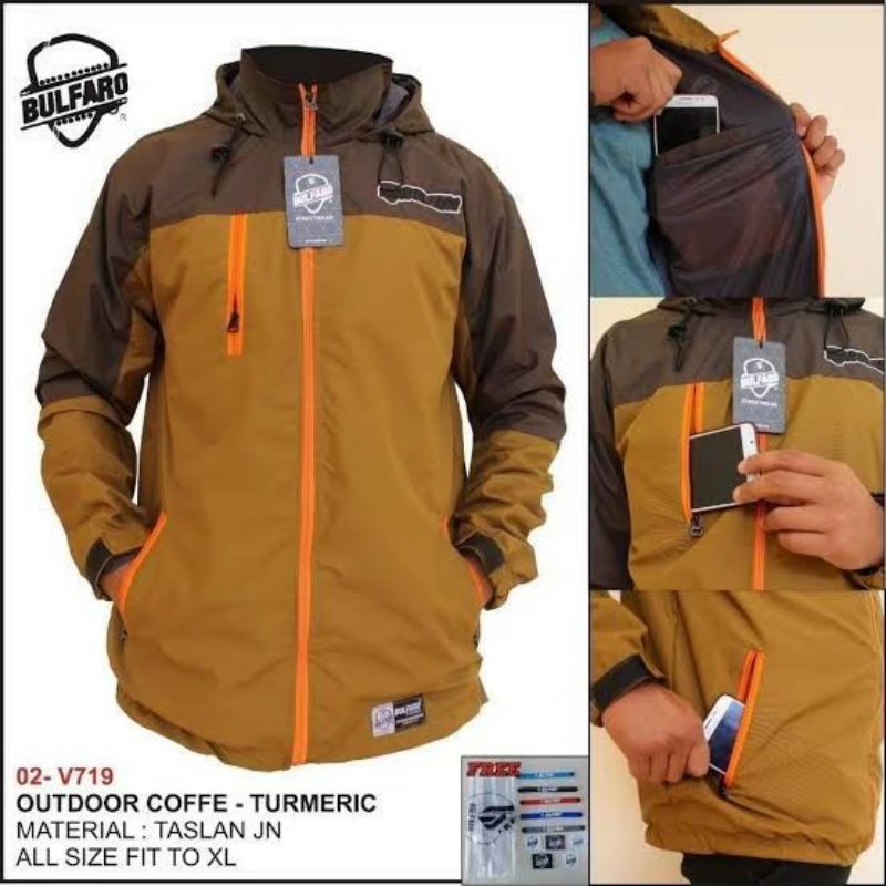 Jaket Pria Hoodie New Outdoor Bulfaro Jaket Gunung Waterproof Anti Air Angin