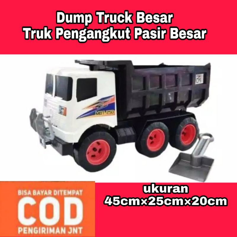 AJ Mainan Mobil Truck Pasir Jumbo/ Truk Pengangkut  Pasir Besar/ Dump Truck Besar MB 250 Murah