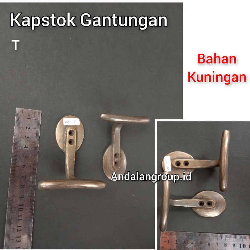 Kapstok Hook gantungan baju kuningan antik jadul kuno kapstok gantungan baju model T