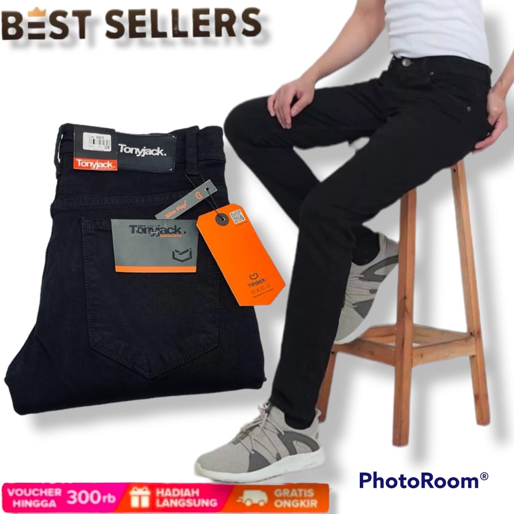 Celana Jeans tony jack Emblem Panjang Denim /Celana panjng pria/Celana Jeans Skinny Pria