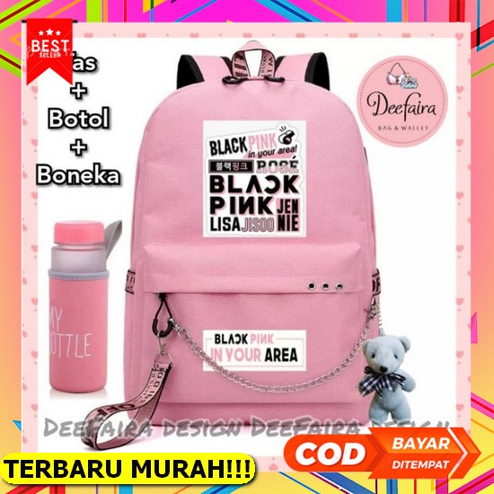 Amy - Tas Anak Korea Perempuan Ransel Korea Anak Perempuan Import Unicorn Terbaru 2021 Canvas Origin