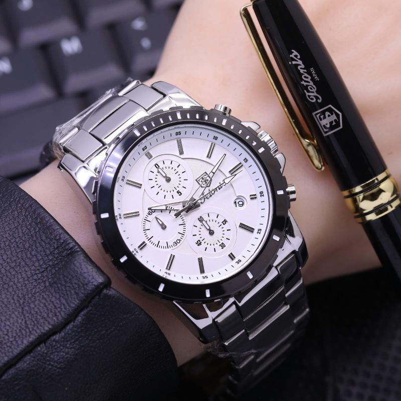 JAM TANGAN TETONIS ORIGINAL CHRONOGRAPH FREE GELANG TERLARIS JAM TANGAN PRIA RANTAI