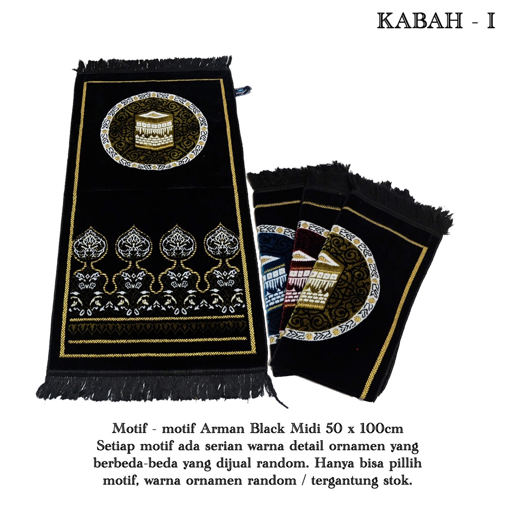 Sajadah Special Black Arm-Midi 50 x 100cm