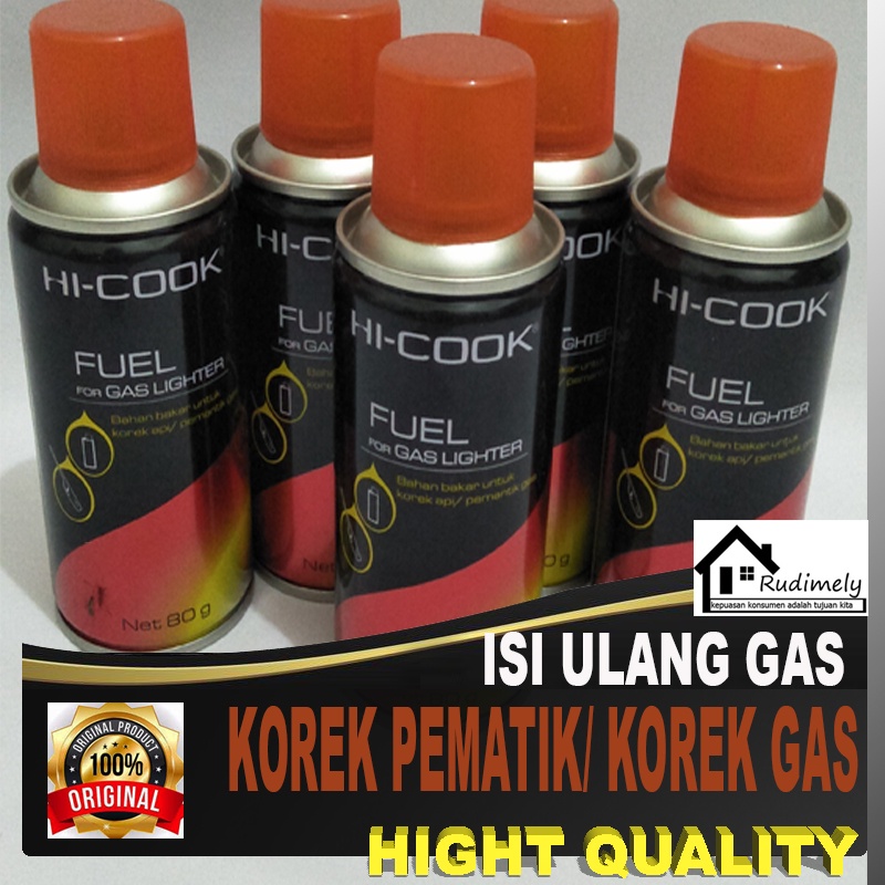 grosir isi ulang Gas/korek Pemantik/ Isi Ulang Gas Hi-Cook 80 gram ori