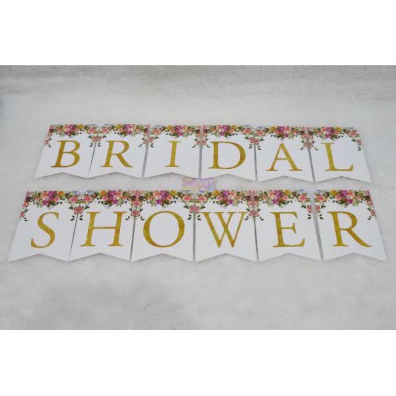 banner party flag bridal shower dekorasi pesta party decoration bunting flag tulisan