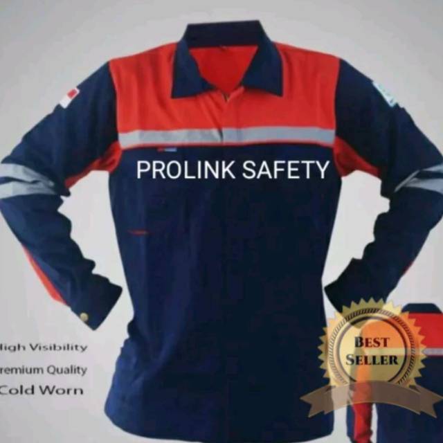 Jual Seragam Baju Safety Proyek Dongker Merah Shopee Indonesia