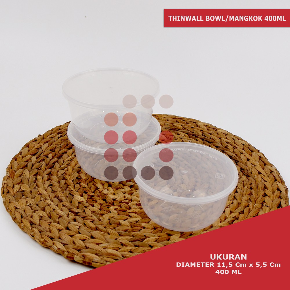 PP THINWALL BOWL / MANGKOK 400 ml isi 25 pcs