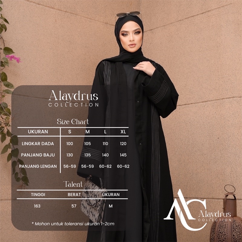 Abaya Gamis Maxi Dress Arab Saudi Bordir Zephy Turki List Hitam Umroh Dubai Turkey India Wanita Hitamjo