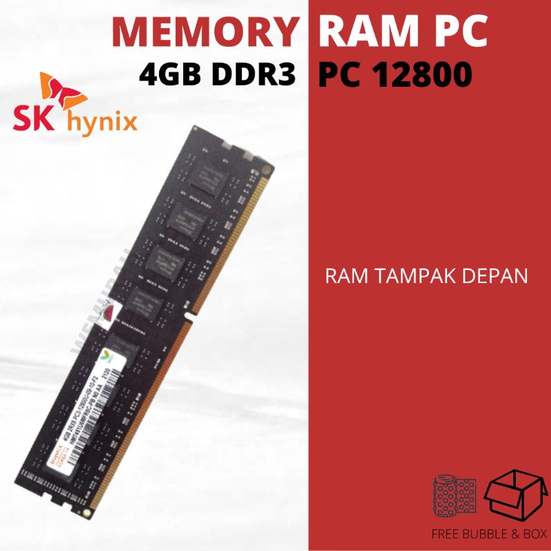 Memory RAM 4GB DDR3 PC 12800 - RAM Longdimm/Komputer/PC - RAM Sodimm/Laptop/NB