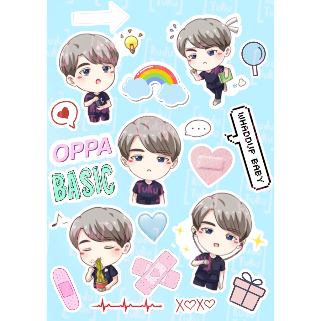 

STKR oppa cute sticker / sticker oppa / sticker laptop cute