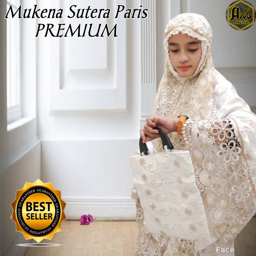 Mukena Sutera Paris Premium Renda Oriental/Best Seller/Harga Grosir/Bisa Bayar di Tempat