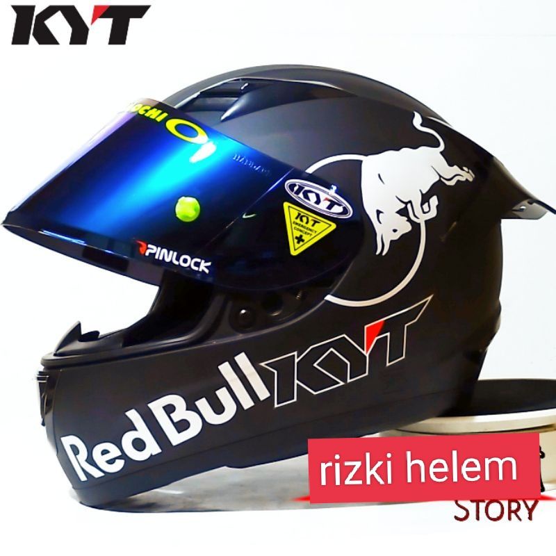 helm full face kyt r10 black doff paket ganteng (gratis visoor oginal kyt)-4