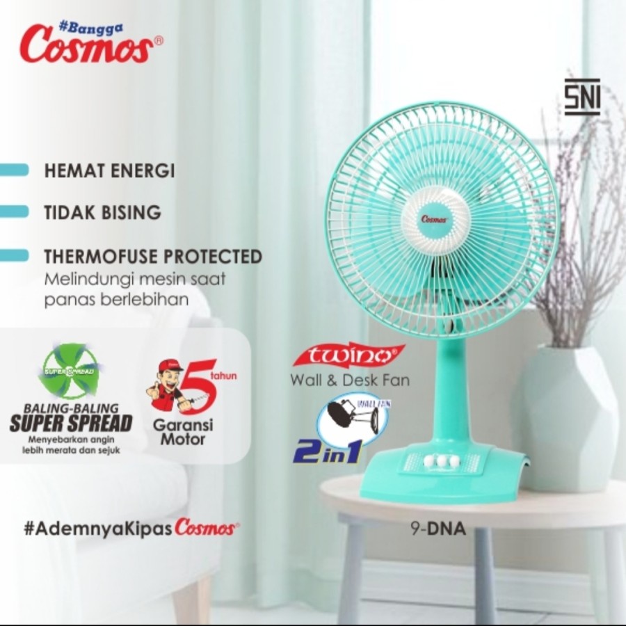 COSMOS Kipas Angin Desk Fan 9&quot; 9 DNA Twino - Garansi 1 Tahun