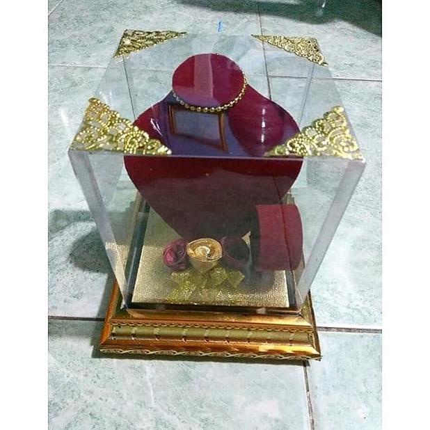 

[COD] Box cincin/ kotak seserahan perhiasan untuk kalung+gelang tutup mika [COD]