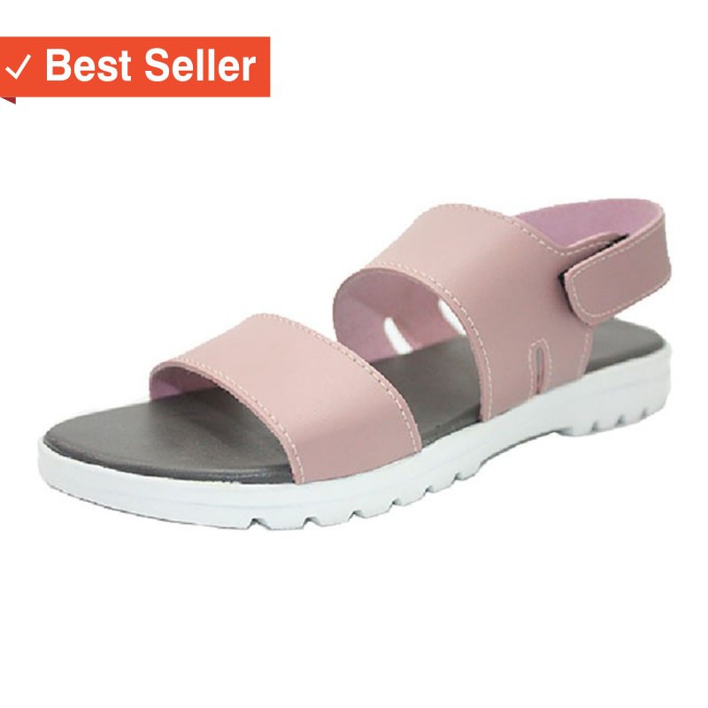 SANDAL WANITA KAKI MURAH / Klensia Sendal Wanita Flat Women Sandal Pink 671-008 - Salem
