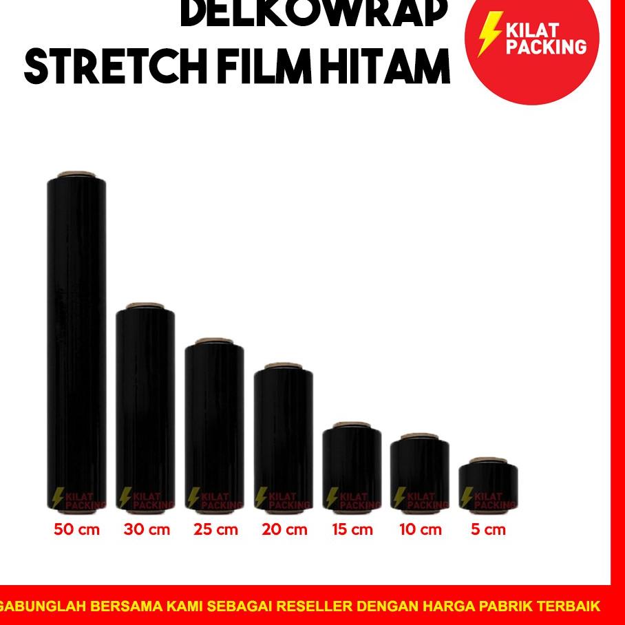 

Promo - Stretch Film Hitam 15 CM x 250 M Plastik Wrapping TerSatuan ,.
