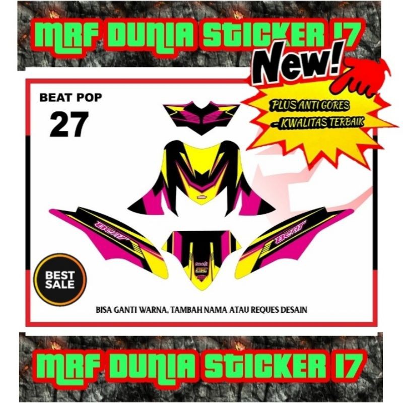 sticker dekal beat pop full body decal beat pop stiker  beat pop motor beat pop full body 27
