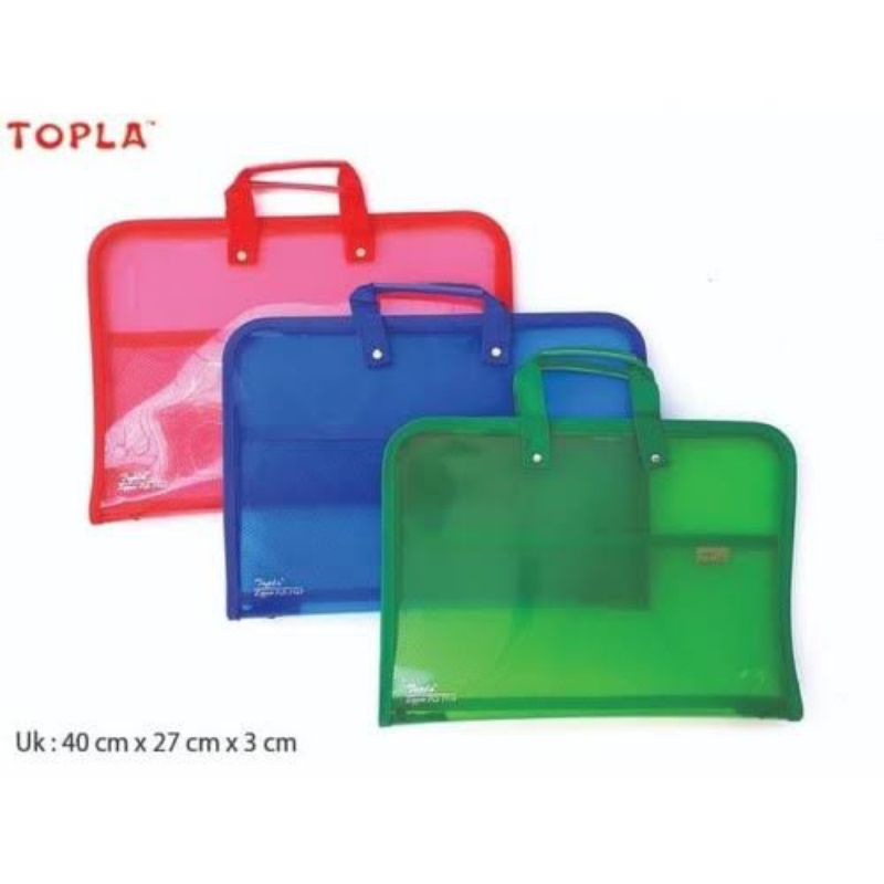 

TOPLA 1928T ZIPPER FILE TOP HANDLE MAP PLASTIK TAS JINJING RESLETING