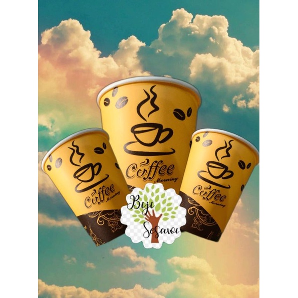 Jual Paper cup kopi Motif 8oz isi 50pcs | Shopee Indonesia