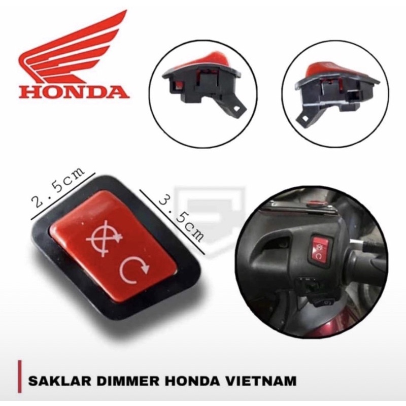 SAKLAR STARTER WARNA MERAH HONDA VIETNAM SAKLAR STARTER STOP ENGINE IDLING STOP MERAH ORIGINAL VIETNAM