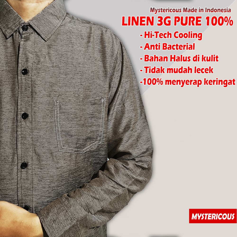 Kemeja Pria Lengan Panjang model SULTAN by Mystericous - Brown