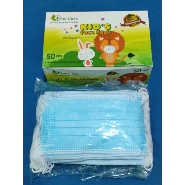 Masker Ne Care earloop kids box - isi 50 pcs