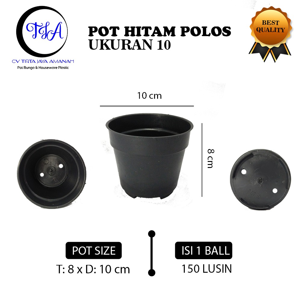 POT BUNGA / POT BUNGA PLASTIK / POT TANAMAN / POT PETANI UK 10 SA