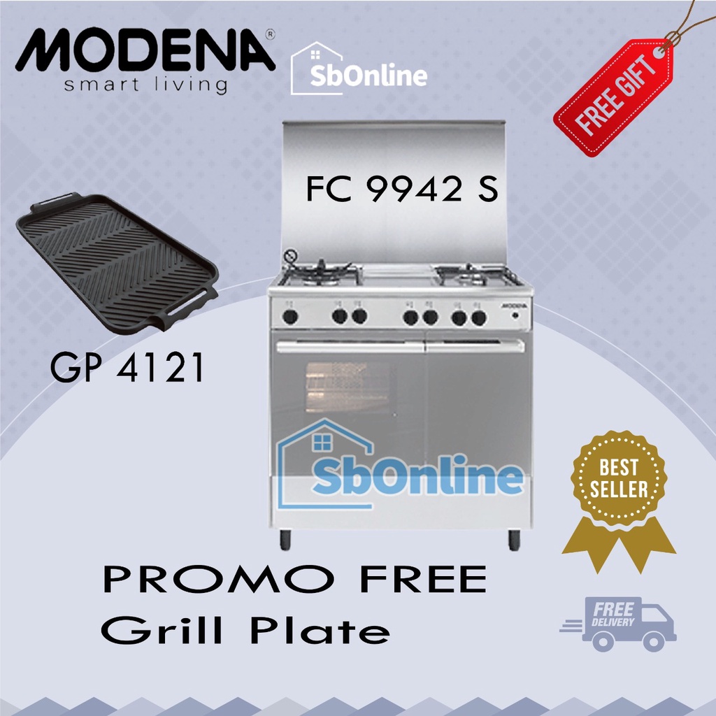 Freestanding Cooker Modena FC 9942 S FREE GRILL PLATE GP 4121