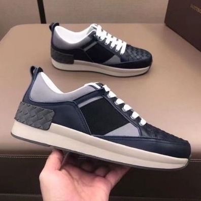 sepatu sneaker anyaman kulit bove lv pria mirror vip shoes men run away top Brand P1SHOES new styles blue navy