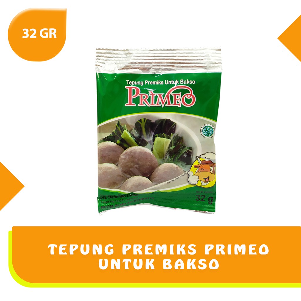 Jual Tepung Bakso Tepung Pengenyal Bakso Primeo 32 Gr Indonesia