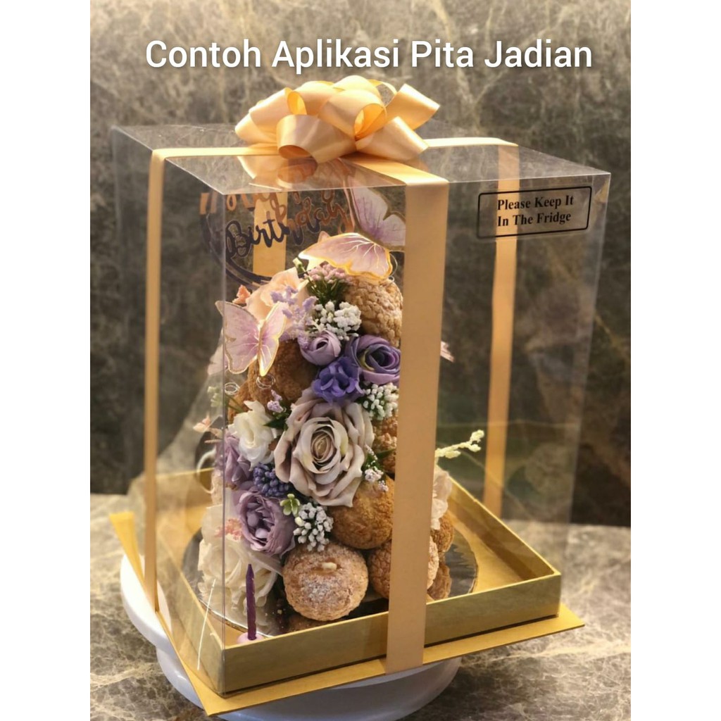 1 BUAH - PITA JADIAN | PITA MODEL BUNGA | PITA HAMPERS | PITA DOUBLE SATIN