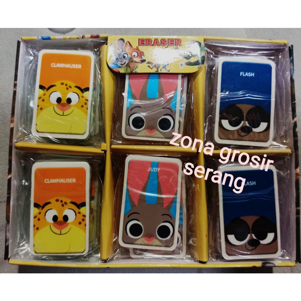 

PENGHAPUS ZOOTOPIA PENGHAPUS PENSIL KARAKTER HEWAN SETIP STIP LUCU