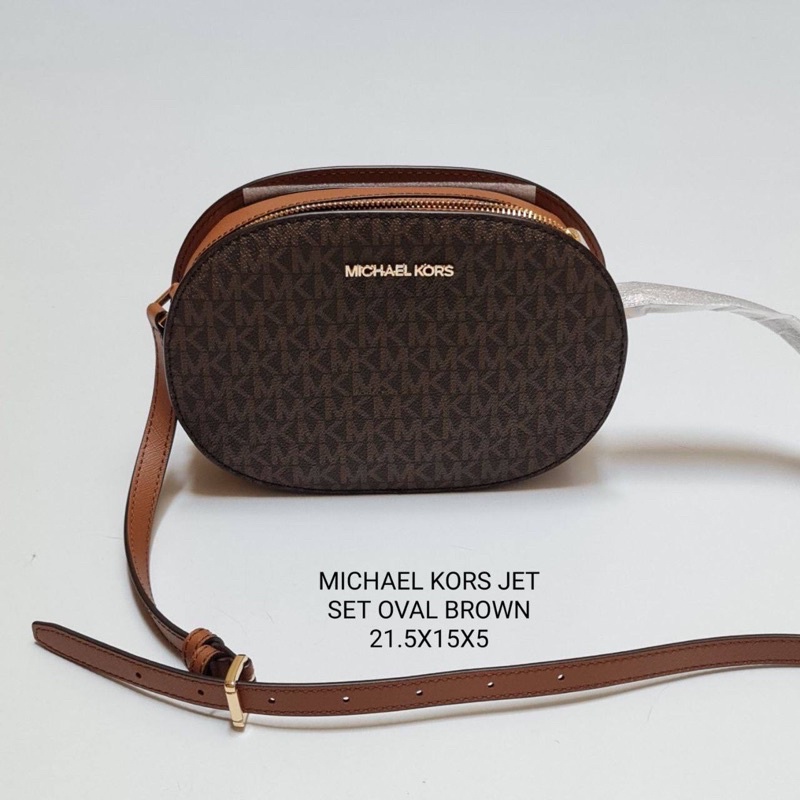 Tas michael kors jet set brown asli