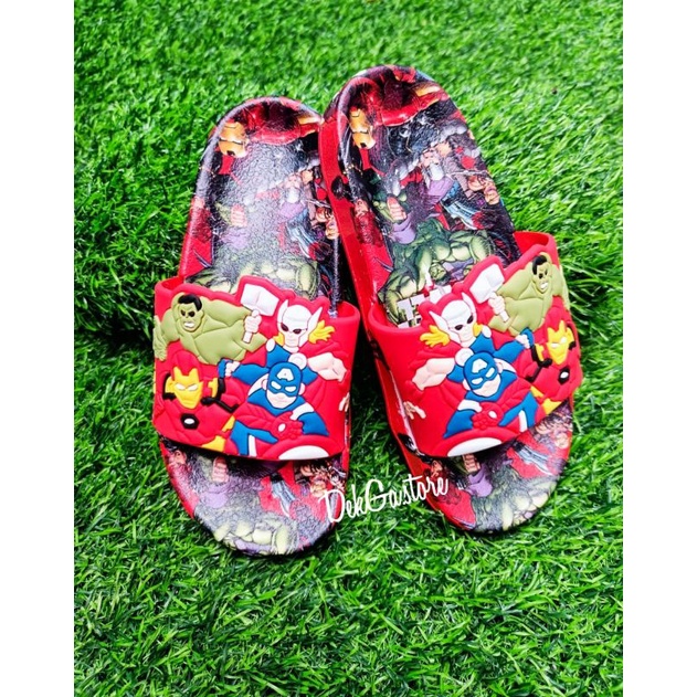 SANDAL SLOP ANAK AVENGER CAPTAIN SPIDER IMPORT 30-35