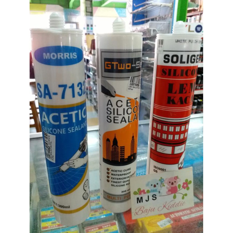 

LEM SEALANT BOTOL [MJS LEM KACA AQUARIUM LEM SILIKON CLEAR HITAM PUTIH