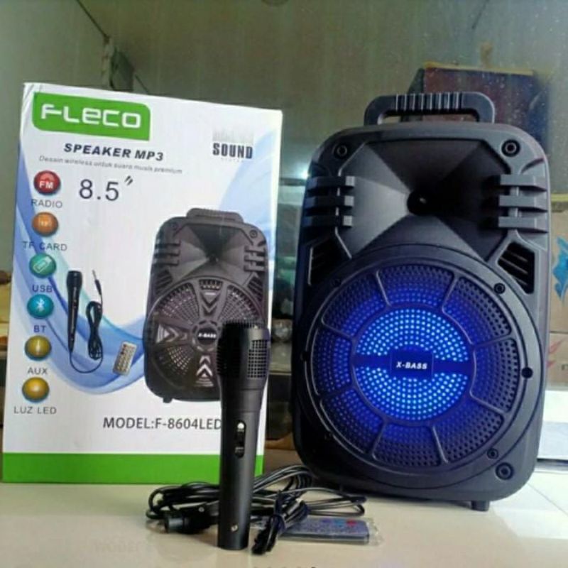 Speaker Bluetooth Karaoke F 8609 gratis Microphone