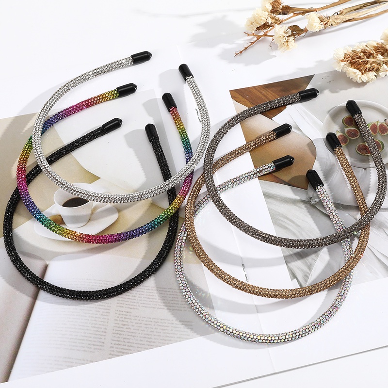 Girls Shiny Luxury Rhinestone Elastic Hair Band Crystal Headbands for Women Hair Accessories