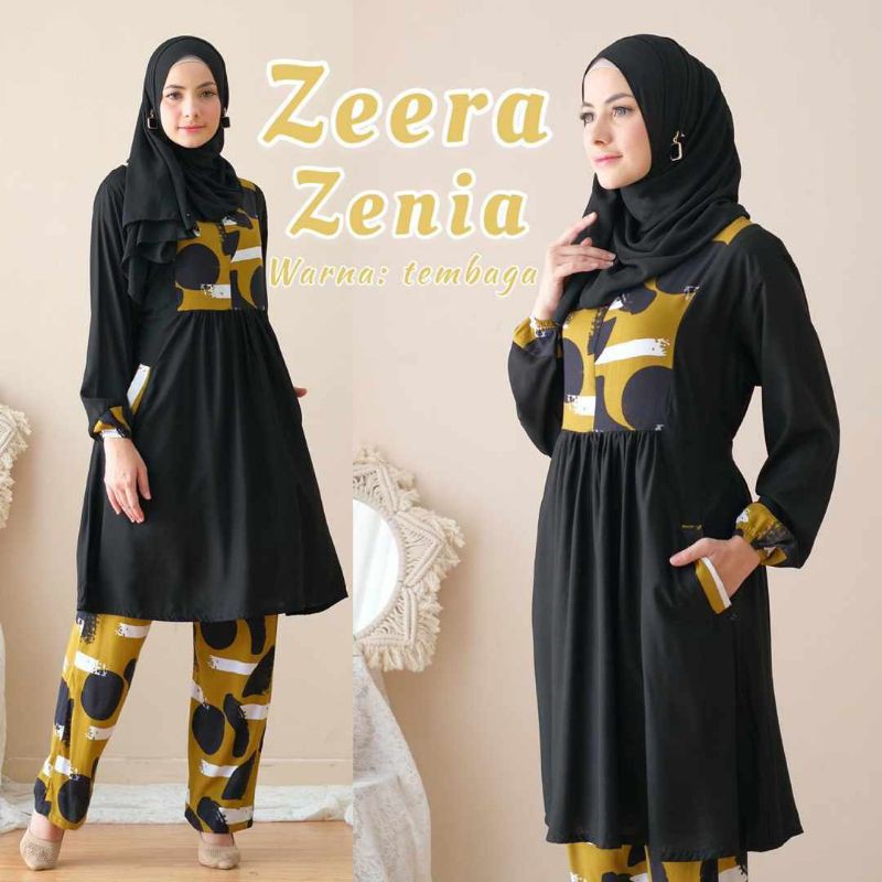 Daster Arab ZEERA ZENIA One Set Tunik Rayon super