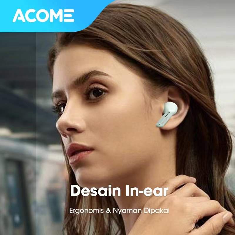 TWS ACOME T6 Earphone Bluetooth True Wireless Earbuds Headset Bluetooth 5.3 - Garansi Resmi 1 Tahun