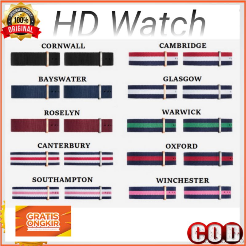 Strap Dw Kanvas Nato Original - Tali Jam Tangan