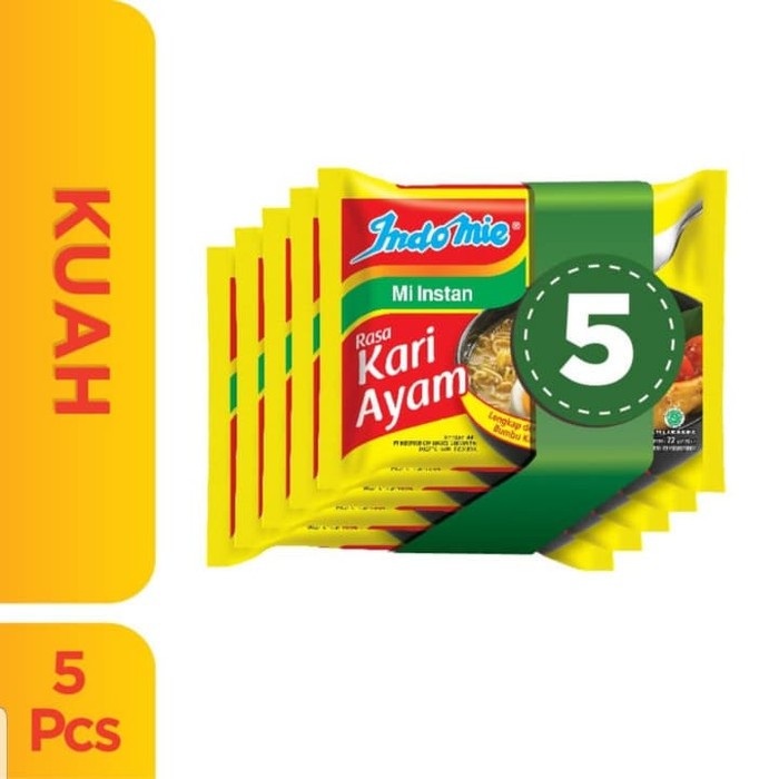 

INDOMIE kuah kari ayam 5pc