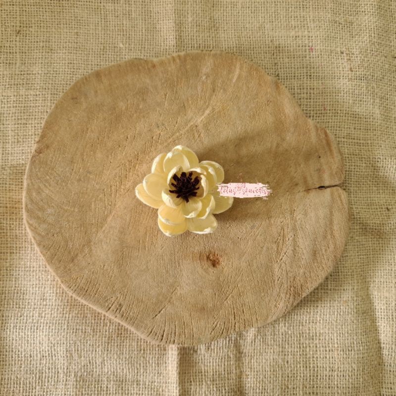 Bunga klobot teratai | Bunga klobot jagung | Bunga artificial | Bunga klobot | Bunga mahar-Besar putih