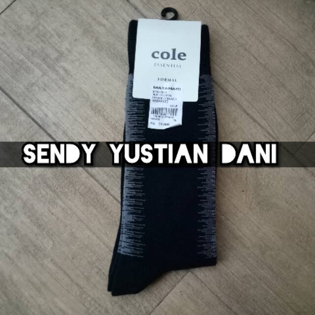 Sale New & Original Cole Kaos Kaki Formal Kantor Pria Hitam Katun Cotton
