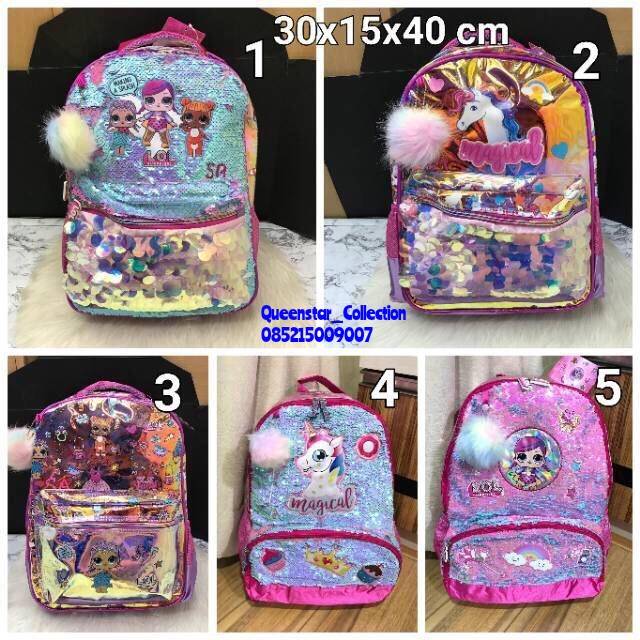  Tas  Sequin LOL Besar Unicorn Hologram Shopee Indonesia