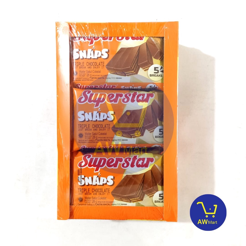 

SUPERSTAR SNAPS ISI 12 PCH X 28 GRAM = 336 GRAM - CHOCOLATE