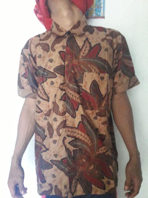 Kemeja Batik Pria Kode Pb 132 |   Batik Kenongo Batik Murah Keren M L Xl