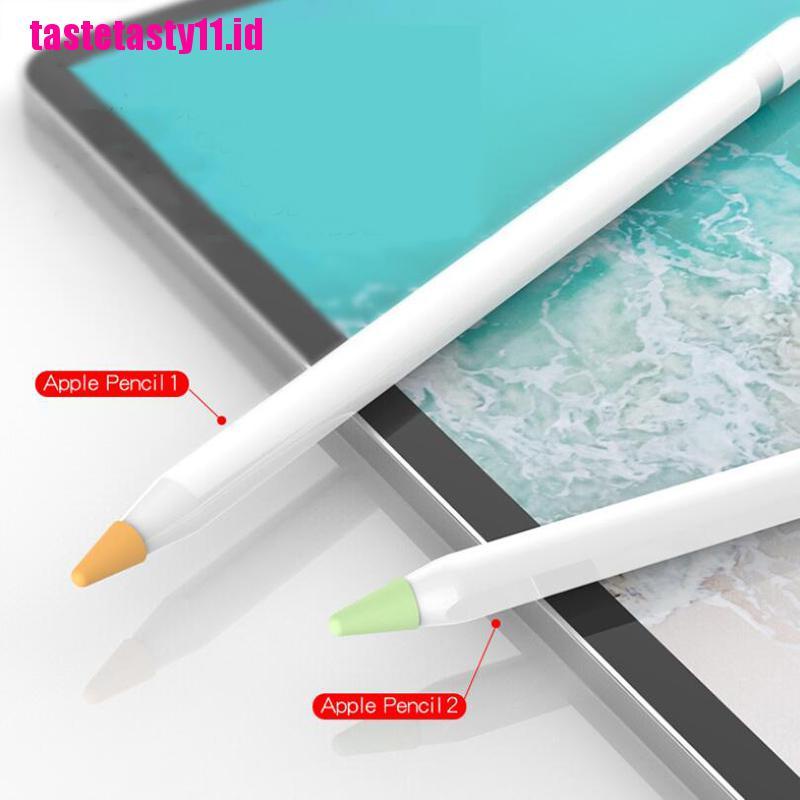 8 Pcs Soft Case Pelindung Bahan Silikon Untuk Apple Pencil Gen 1 Dan 2