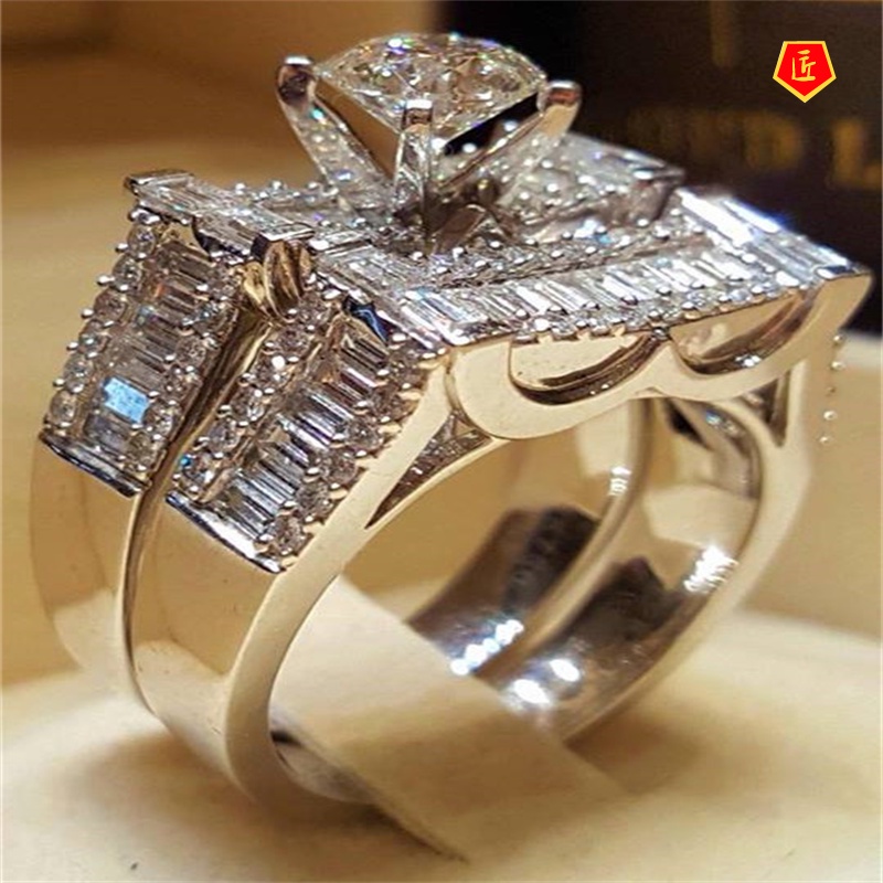 Cincin Berlian Imitasi Mewah Untuk Wanita