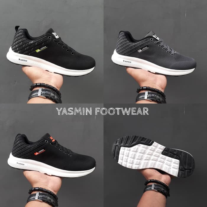 Sepatu Golf Adidas Climacool Pria. Sepatu Sekolah Hitam Polos Import. - Hitam, 40